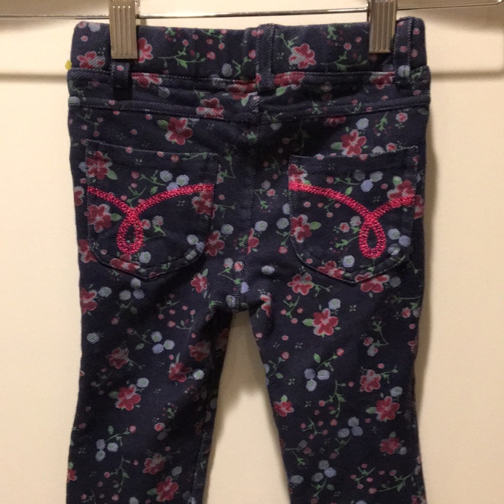Calvin Klein Jeans kids pull on elastic waistband floral Jeggings size 3T